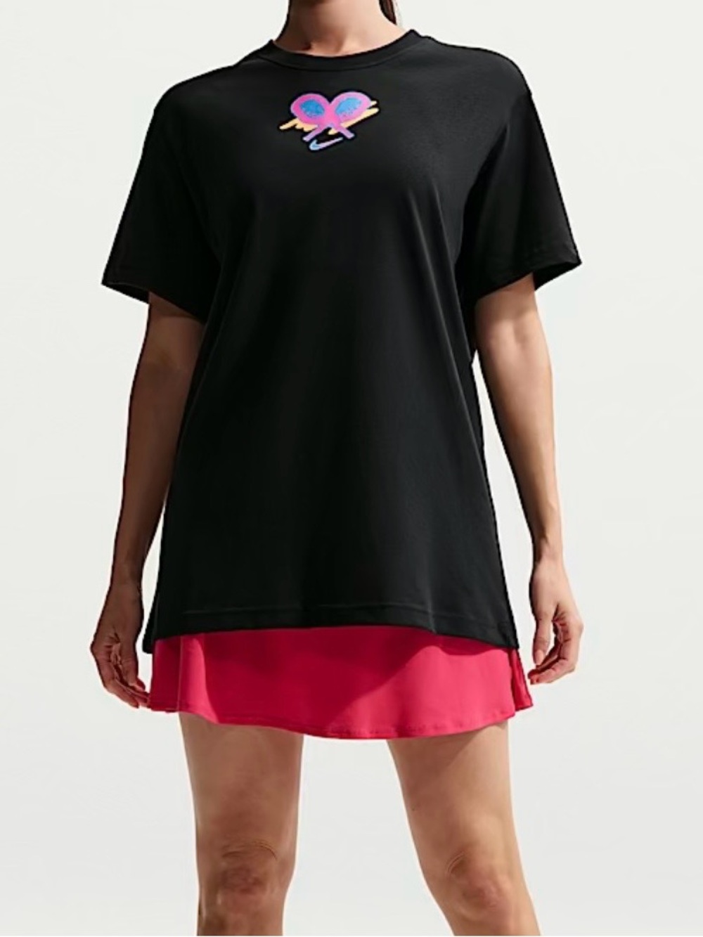 Nike Slam Women's Dri-FIT Tennis T-Shirt Black Size M